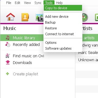 Select Copy to device.Follow the instructions on the screen to finish the transfer.