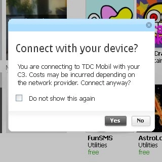 Select Yes.An internet connection from your computer via your phone is established.
