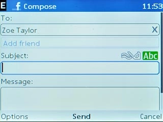 Scroll to Subject and key in a subject.
