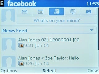 Scroll to the friends icon and press the Navigation key.
