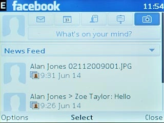 Scroll to the pictures icon and press the Navigation key.