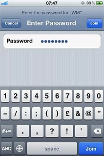 Follow the instructions on the display to select security settings, if required.Press Join.