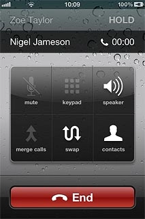 Make sure the call you want to end is active.Press End.The active call is ended and the call on hold is automatically activated.