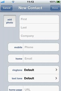 Press First and key in the required first name.
