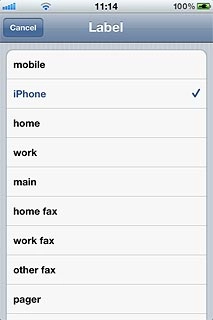 Press the required number type or Add Custom Label.