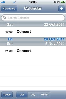 Press the required appointment to view the appointment details.