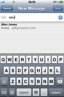 Press the required contact.