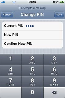 Press New PIN and key in a new 4-digit PIN.