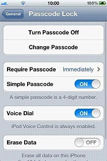 Press Change Passcode.