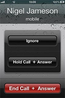 When you have an ongoing call, the new call is indicated by a sound signal and a call waiting menu will be displayed.Press Hold Call + Answer.The active call is put on hold and the other call is answered.