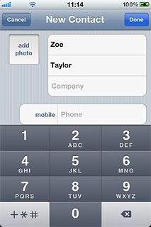 Press Phone and key in the required phone number.