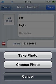 To use a saved picture:Press Choose Photo.