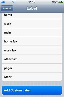 If you select Add Custom Label: