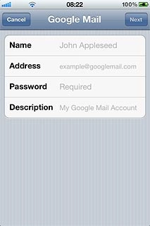 Press Password and key in the password for your email account at your email provider.