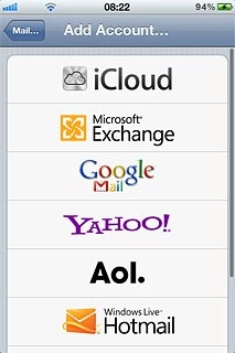 Press Microsoft Exchange.