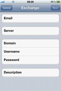 Press Server and key in the name of the required server.