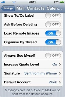Press Default Account.