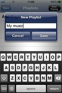 Key in a name for the playlist and press Save.