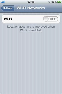Press the indicator next to Wi-Fi to turn on the function.