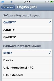 Press the required keypad type below Software Keyboard Layout.