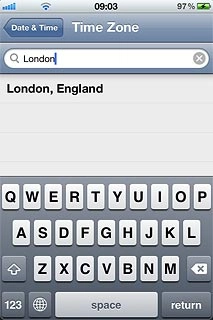 Press the required time zone.