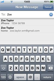 Press the required contact.
