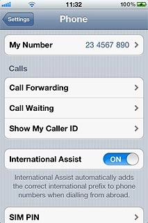 Press Call Forwarding.