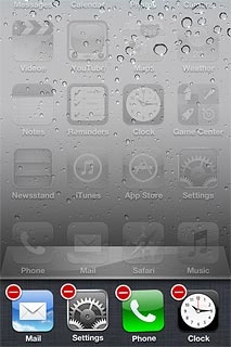 Press - at the top left corner of the required menu item to end the application.