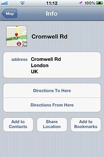 Press Directions To Here.