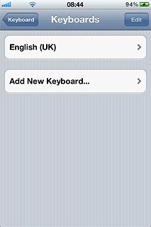 Press Keyboard to go back to the settings.