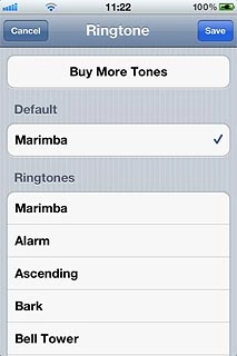 Press the different ring tones to listen to them.