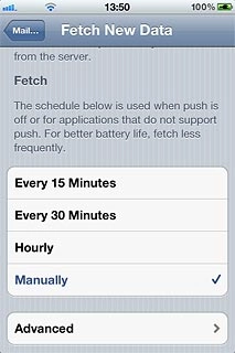 Press Mail... to save the settings.