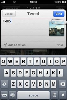 If this is the first time you use the function:Follow the instructions on the display to install the application and log on.Key in the required text and press Send.