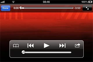 Press the playback icon to start playback.