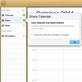 If required, select Email me when this calendar is changed.