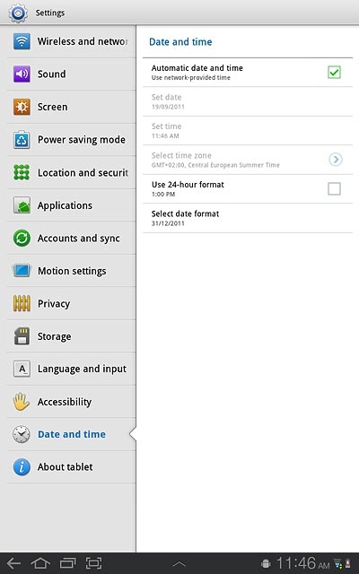 When the box next to the menu item is ticked (V), the function is turned on.
