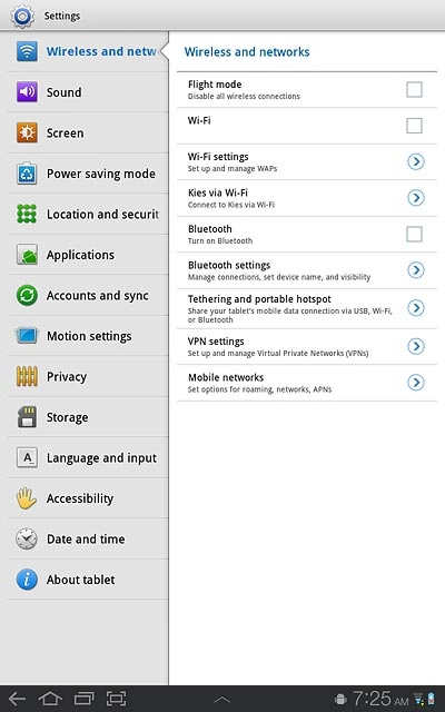 Press Wi-Fi settings.