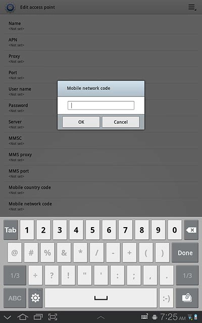 Key in 03 and press OK.