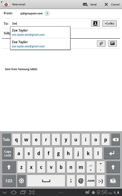 Press the required contact.To add more recipients.