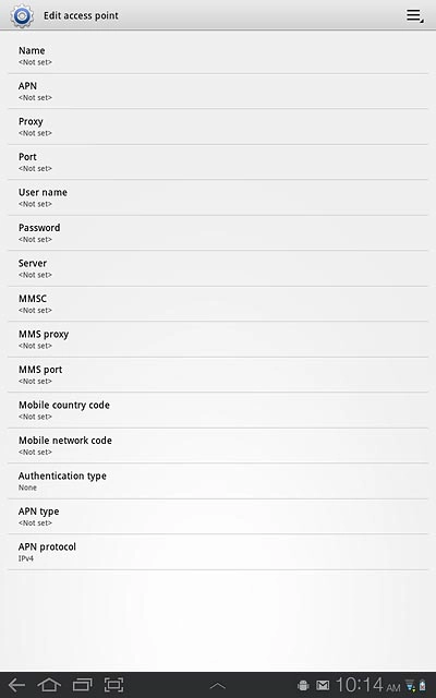 Press Mobile country code.