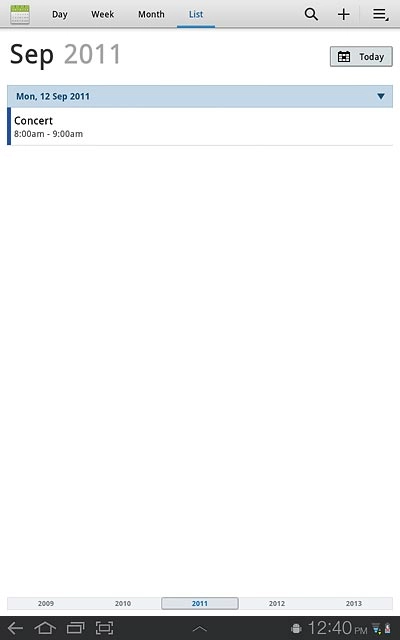 Press the required appointment to view the appointment details.