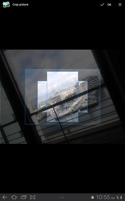 Drag the frame to the required position to select the required detail.