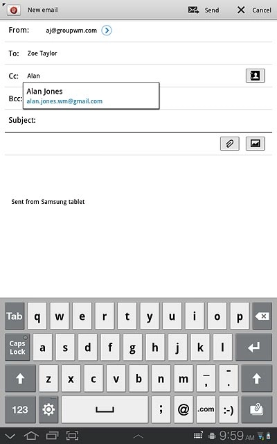 Press the required contact.
