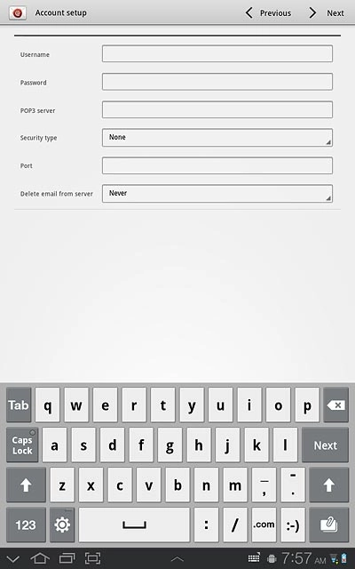 Press the drop down list next to Security type.