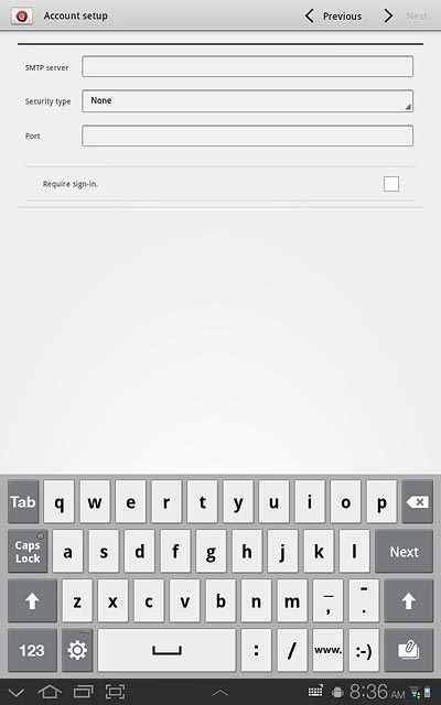 Press the drop down list next to Security type.