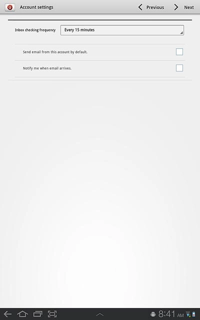 Press the drop down list next to Inbox checking frequency.