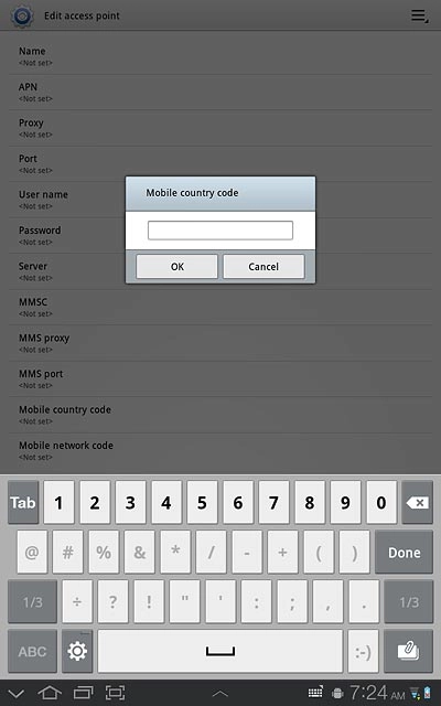 Key in 505 and press OK.