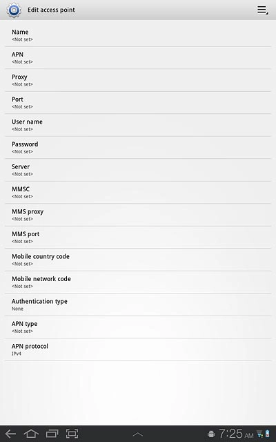 Press Mobile network code.