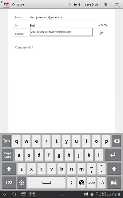Key in the first letters of the required contact.Matching contacts are displayed.Press the required contact.