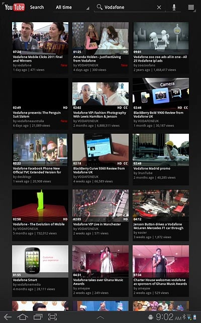 Press the required video clip.